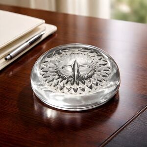 Vintage Glass Owl Paperweight